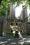 Choir entrance and former librije, Janskerk Utrecht, Janskerkhof.JPG -  Choir entrance, which was the former entrance of the stadsbibliotheek or librije, from 1584. The Choir was built in 1539 and after the Protestant reformation was used as the first city library. Janskerk Utrecht, Janskerkhof 