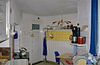 Interieur, overzicht keuken met gele wandtegels - Utrecht - 20001525 - RCE -  Interieur, overzicht keuken met gele wandtegels 