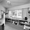 Interieur, keuken met terrazzo vloer en aanrecht - Utrecht - 20340428 - RCE -  Woonhuis Architect Sybold Van Ravesteyn: Interieur, keuken met terrazzo vloer en aanrecht 