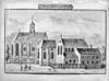 Kerk, noord-zijde naar tekening van A.Rademaker, Gemeente Archief topografische atlas nummer 721 - Utrecht - 20232650 - RCE -  Sint Janskerk: kerk, noord-zijde naar tekening van A.Rademaker, Gemeente Archief topografische atlas nummer 721 