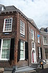 De Krakeling hoek Keistraat Utrecht RM35993 -  De Krakeling, corner Achter-Sint-Pieter-straat and Keistraat, Utrecht, The Netherlands. Built in 1663 by the poet Everard Meyster. Note the cannon in the curb on the corner. RM35993