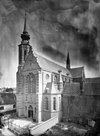 Catharijnekerk te Utrecht gezien vanuit het zuidwesten na de westwaartse verlenging en bouw van de toren in de periode 1889-1900 naar het ontwerp van de architect A. Tepe - Utrecht - 20234406 - RCE -  St. Catharinekerk: Catharijnekerk te Utrecht gezien vanuit het zuidwesten na de westwaartse verlenging en bouw van de toren in de periode 1889-1900 naar het ontwerp van de architect A. Tepe 