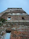 Hamtoren zuidgevel -  Hamtoren, zuidgevel met bouwsporen zichtbaar van gesloopte aanbouw 