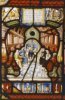 Interieur, glas-in-loodpaneel met gebrandschilderd glas, detail