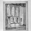 Interieur tekening altaarretabel van Gerrit Lamberts ca. 1840. - Vianen - 20241856 - RCE -  Nederlands Hervormde Kerk: interieur tekening altaarretabel van Gerrit Lamberts ca. 1840. 