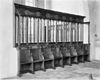 Interieur, koorhek aan de zuidzijde van het middenkoor - Vianen - 20241827 - RCE -  Nederlands Hervormde Kerk: Interieur, koorhek aan de zuidzijde van het middenkoor 
