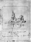 Kasteel in 1750 tekening in bezit van Rijksdienst van de Monumenten Zorg - Wijk bij Duurstede - 20213103 - RCE -  Kasteel: kasteel in 1750 tekening in bezit van Rijksdienst van de Monumenten Zorg 