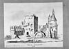 Originele tekening door J.F. Crookewit in bezit van Rijksdienst voor de Monumenten Zorg - Wijk bij Duurstede - 20213096 - RCE -  Kasteel: originele tekening door J.F. Crookewit in bezit van Rijksdienst voor de Monumenten Zorg 