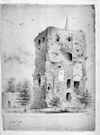 Originele tekening door J.F. Crookewit in bezit van Rijksdienst voor de Monumenten Zorg - Wijk bij Duurstede - 20213094 - RCE -  Kasteel: originele tekening door J.F. Crookewit in bezit van Rijksdienst voor de Monumenten Zorg 