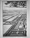 Kasteel met omgeving, reproductie vogelvlucht tekening - Zeist - 20221321 - RCE -  Het Slot: kasteel met omgeving, reproductie vogelvlucht tekening 