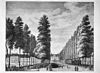 Tekening van de het slot met links Broeder- en rechts Zusterplein - Zeist - 20221301 - RCE -  Slot Zeist: tekening van de het slot met links Broeder- en rechts Zusterplein 