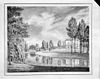 Tekening van het huis en landschapspark - Zeist - 20221561 - RCE -  Hoog Beek en Royen: Tekening van het huis en landschapspark (opmerking: Reproductie van tekening) 