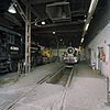 Interieur rijtuigenhal, met locomotieven - Goes - 20344614 - RCE -  Spoorbaantraject Van De Spoorwegremise In Goes Naar Oudelande: Interieur rijtuigenhal, met locomotieven 