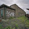 Zijgevel remise - Goes - 20344617 - RCE -  Spoorbaantraject Van De Spoorwegremise In Goes Naar Oudelande: Zijgevel remise 