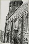 Zicht langs deel van gevel vanuit het zuidoosten - Noordwelle - 20328252 - RCE -  Nederlands Hervormde Kerk: Zicht langs deel van gevel vanuit het zuidoosten 