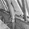Detail spantvoet in noordzijde schipkap - Oosterland - 20175053 - RCE -  Nederlands Hervormde Kerk - Sint Jodocuskerk: detail spantvoet in noordzijde schipkap 