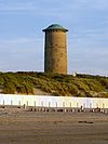 Watertoren Domburg - view from the beach -  Watertoren Domburg - Beachside  Wasserturm Domburg - Blick von Strand aus 