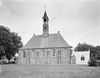 Overzicht zuidgevel met dakruiter - Koudekerke - 20352687 - RCE -  Nederlands Hervormde Kerk: Overzicht zuidgevel met dakruiter (opmerking: Gefotografeerd voor Monumenten In Nederland Zeeland, bladzijde 149) 