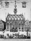 Naar gravure door D.D.H.Udemans in het Zeeuws Genootschap - Veere - 20239213 - RCE -  Stadhuis: naar gravure door D.D.H.Udemans in het Zeeuws Genootschap 