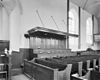 Interieur noord-gevel, Herenbank - Bergambacht - 20030981 - RCE -  N.H. Kerk en toren: interieur noord-gevel, Herenbank 