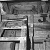 Wipmolen van de polder Weipoort, interieur bovenhuis versterkt door trekstangen en U. binten. - Bodegraven - 20036847 - RCE -  Weijpoortsche molen: wipmolen van de polder Weipoort, interieur bovenhuis versterkt door trekstangen en U. binten. 