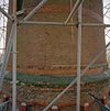 Detail conische schacht in rode baksteen - Boskoop - 20330043 - RCE -  Watertoren: Detail conische schacht in rode baksteen 