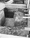 Interieur- ontgraven oude torenfundering - Brielle - 20042600 - RCE -  Grote kerk of Catharijnekerk: Interieur: ontgraven oude torenfundering 