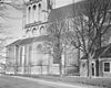 Gedeelte van de zuidgevel, met rechts de consistoriekamer - Brielle - 20042690 - RCE -  Grote kerk of Catharijnekerk: Gedeelte van de zuidgevel, met rechts de consistoriekamer 