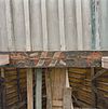 INTERIEUR, VOORKAMER EERSTE VERDIEPING, DETAIL BESCHILDERDE MOERBALK - Brielle - 20268351 - RCE -  woonhuis: INTERIEUR, VOORKAMER EERSTE VERDIEPING, DETAIL BESCHILDERDE MOERBALK 