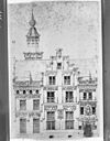 Voorgevel, tekening - Delft - 20048755 - RCE -  Gemeenlandshuis van Delfland: voorgevel, tekening 