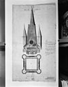 Gewassen pentekening 2e helft 18e eeuw. Gemeente Archief Delft Oude Delft II, 4 van prentenformaat C. - Delft - 20049475 - RCE -  Oude Kerk en Toren: gewassen pentekening 2e helft 18e eeuw. Gemeente Archief Delft Oude Delft II, 4 van prentenformaat C. 