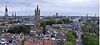 11970-11872-12159 nieuw en oude kerk delft en (molen) de roos, delft -  the new and old church and the rose (windmill), delft