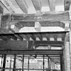 Laatste moerbalken boven de begane grond gezien naar achteren tijdens de restauratie - Delft - 20051060 - RCE -  laatste moerbalken boven de begane grond gezien naar achteren tijdens de restauratie 