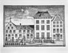 Oude Delft 39-39a, gravure uit beschrijving der Stadt Delft bij Reinier Boitet (1729) - Delft - 20049038 - RCE -  O.I.huis - O.en W.I. compagnie: Oude Delft 39-39a, gravure uit beschrijving der Stadt Delft bij Reinier Boitet (1729) 