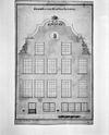 Tekening achtergevel door Jeroen de Kleijn 1767 ( Gemeente Archief Delft) - Delft - 20049061 - RCE -  Boterhuis: tekening achtergevel door Jeroen de Kleijn 1767 ( Gemeente Archief Delft) 