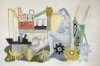Interieur, detail, muurschildering