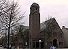 ChristelijkeGereformeerdeKerkDordrechtCentrum -  Christelijke Gereformeerde Kerk, a church at Singel 192, Dordrecht. Built 1921; designed by B. van Bilderbeek and H.A. Reus.