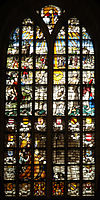 Glass 15 - Jesus is baptised by John adjusted.JPG -  Glas 15 in Janskerk Gouda, De doop van Jezus door Johannes, Dirck Crabeth, 1555.