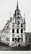 Stadhuis Gouda 1867 -  Stadhuis van Gouda, foto omstreeks 1867 