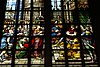 Glass 5 - Queen of Sheba visits Solomon - detail -  Glas 5 in Janskerk Gouda, De koningin van Sheba bezoekt koning Salomo (detail), Wouter Crabeth, 1561.