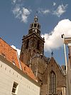 Gouda, Sint Janskerk-toren 2009-05-22 15.44.JPG -  Gouda, church tower: Sint Jan  Gouda, kerktoren de Sint Jan 