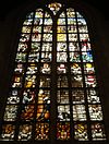Glass 15 - Jesus is baptised by John -  Glas 15 in Janskerk Gouda, De doop van Jezus door Johannes, Dirck Crabeth, 1555.