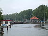 Ir. De Kock van Leeuwensluis Gouda Richting Gouwe.JPG -  De Ir. De Kock van Leeuwensluis Gouda, schutsluis en keersluis samen