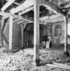 Interieur Turfmagazijn gedateerd 1669, noordwesthoek en houtconstructie met vrijstaande stijlen - Leiden - 20135317 - RCE -  St.Cecilia gasthuis: interieur Turfmagazijn gedateerd 1669, noordwesthoek en houtconstructie met vrijstaande stijlen 