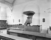 Interieur, preekstoel met dooptuin - Sommelsdijk - 20202691 - RCE -  Nederlands Hervormde Kerk: interieur, preekstoel met dooptuin 