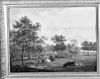 Gezicht in het buitenpark, schilderij, A.J.Offermans, plus-minus 1816 - Ridderkerk - 20037325 - RCE -  Parkaanleg van Het Huys ten Donck: Gezicht in het buitenpark, schilderij, A.J.Offermans, plus-minus 1816 