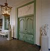 INTERIEUR, BEGANE GROND, GANG MET TOEGANGSDEUREN TOT DE EETZAAL, DESSUS DE PORTE - Ridderkerk - 20299001 - RCE -  Huis Ten Donck: INTERIEUR, BEGANE GROND, GANG MET TOEGANGSDEUREN TOT DE EETZAAL, DESSUS DE PORTE 