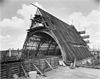 Kapconstructie van het noord-transept - Rotterdam - 20191439 - RCE -  Grote- of Sint Laurenskerk: kapconstructie van het noord-transept 