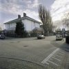 Overzicht van het gymnastiekgebouw, hoek Langewelle en Frankendaal