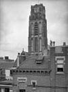 Toren vanuit het noord-oosten - Rotterdam - 20191386 - RCE -  Grote- of Sint Laurenskerk: toren vanuit het noord-oosten 